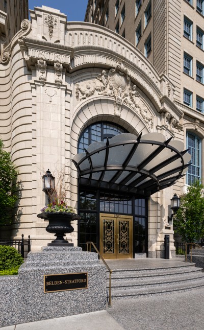 The Belden Stratford Hotel in Chicago, designed by architect Meyer Fridstein and completed in 1923.