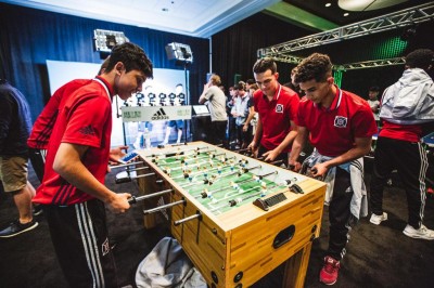 Youth players at the Chicago Fire Academy.